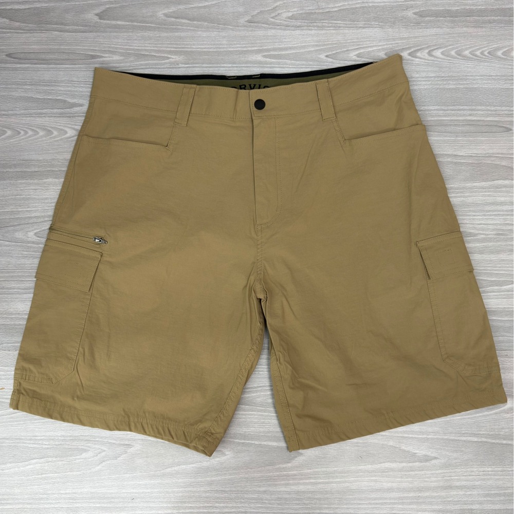 Orvis Cargo Hiking Shorts Men's 38 Khaki Nylon Stretch Fishing Outdoor